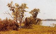 Albert Bierstadt Sailboats on the Hudson at Irvington oil painting artist